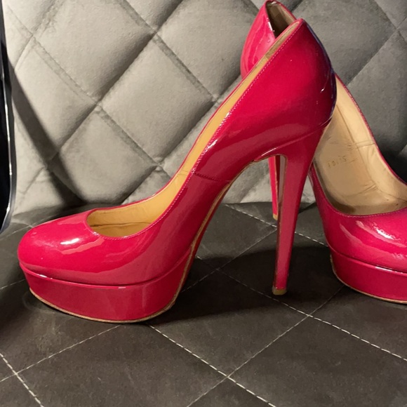 Pink Christian Louboutin patent Bianca 140 mm - Picture 2 of 10
